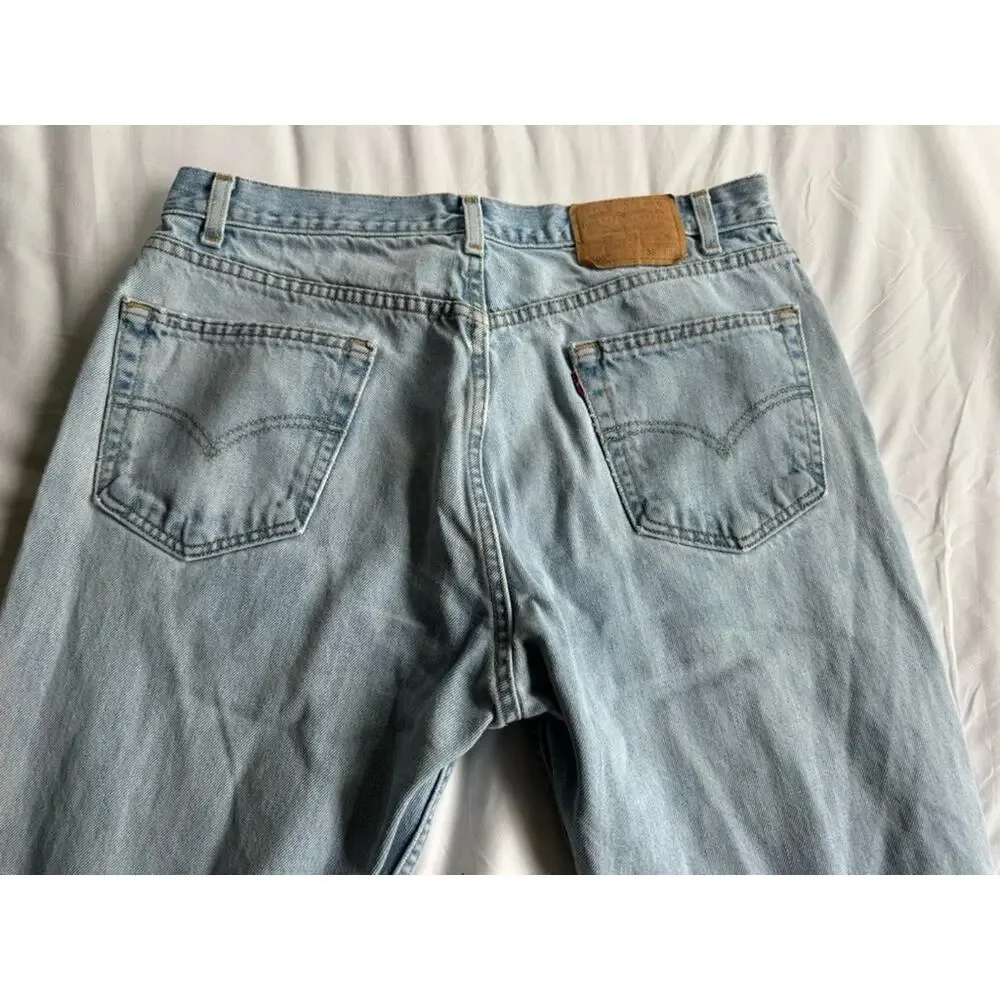 Vintage Levis 505 Orange Tab Jeans Mens 36x30 Made in Mexico Straight Leg 90s